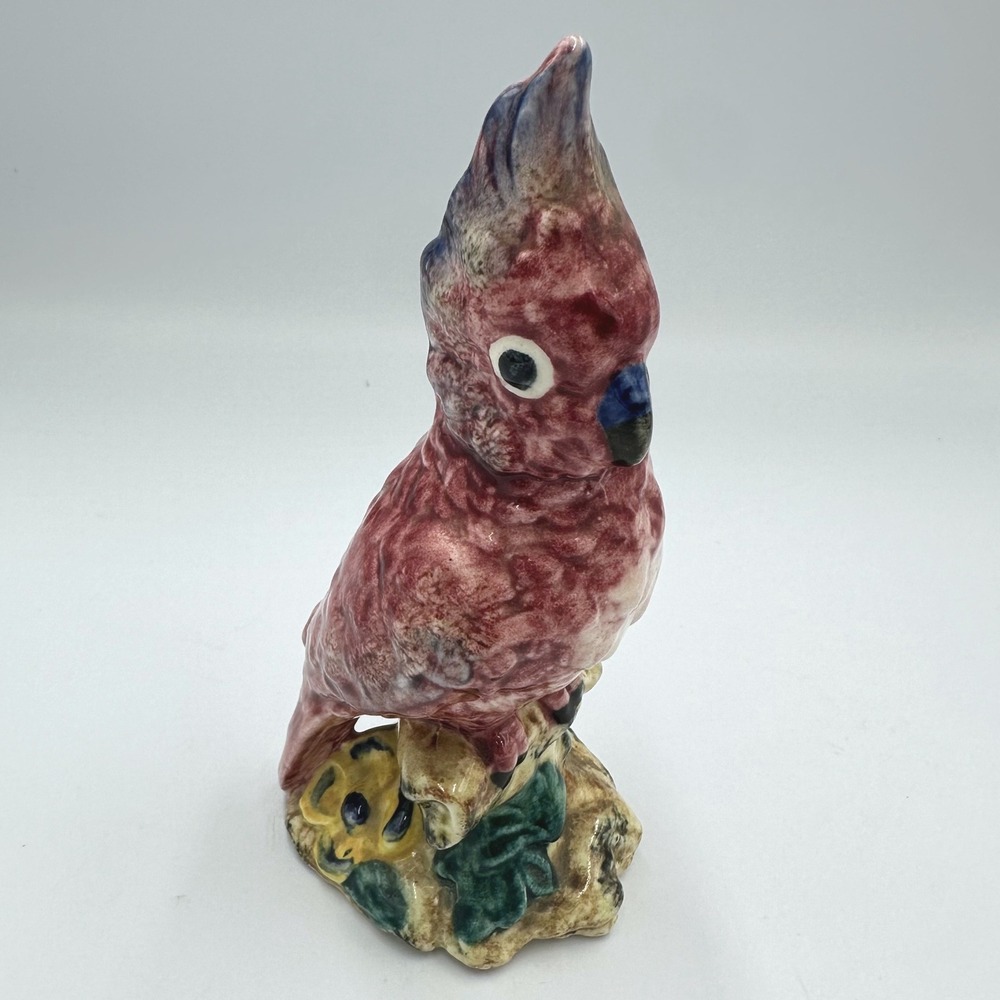 Vintage Stangl Pottery Birds Figurine Pink Cockatoo 6.5"‎ Signed 3405 1940s